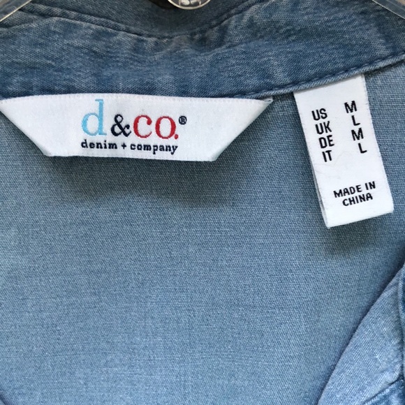 Denim & Co Stretch Shirtdress, with Stars, worn once - Picture 3 of 5